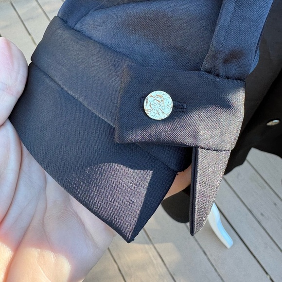 ❤️ Stunning Black Zara Shirt Dress size meduim long sleeve with belt - Picture 5 of 7